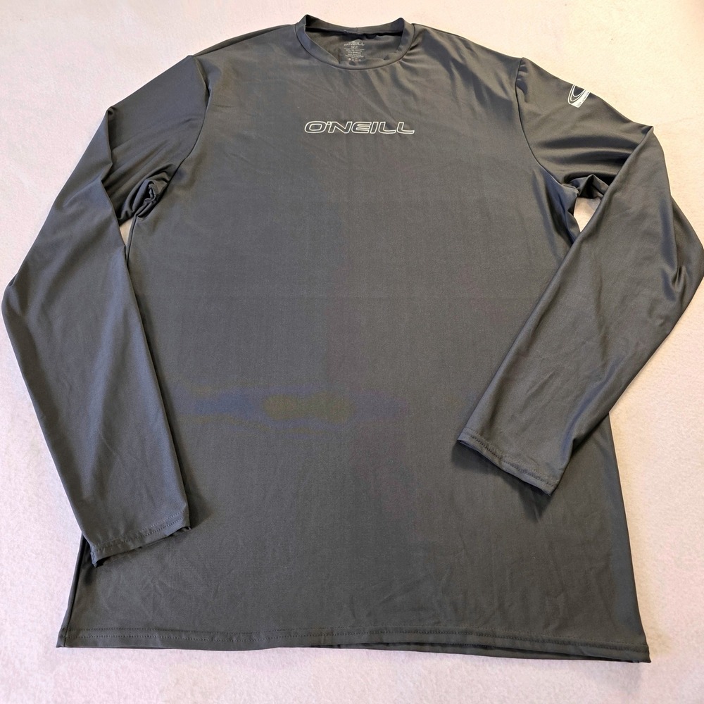 ONeill Mens 3XLT Gray Long Sleeve Rash Guard UPF 50+ Sun Protection Swim Shirt